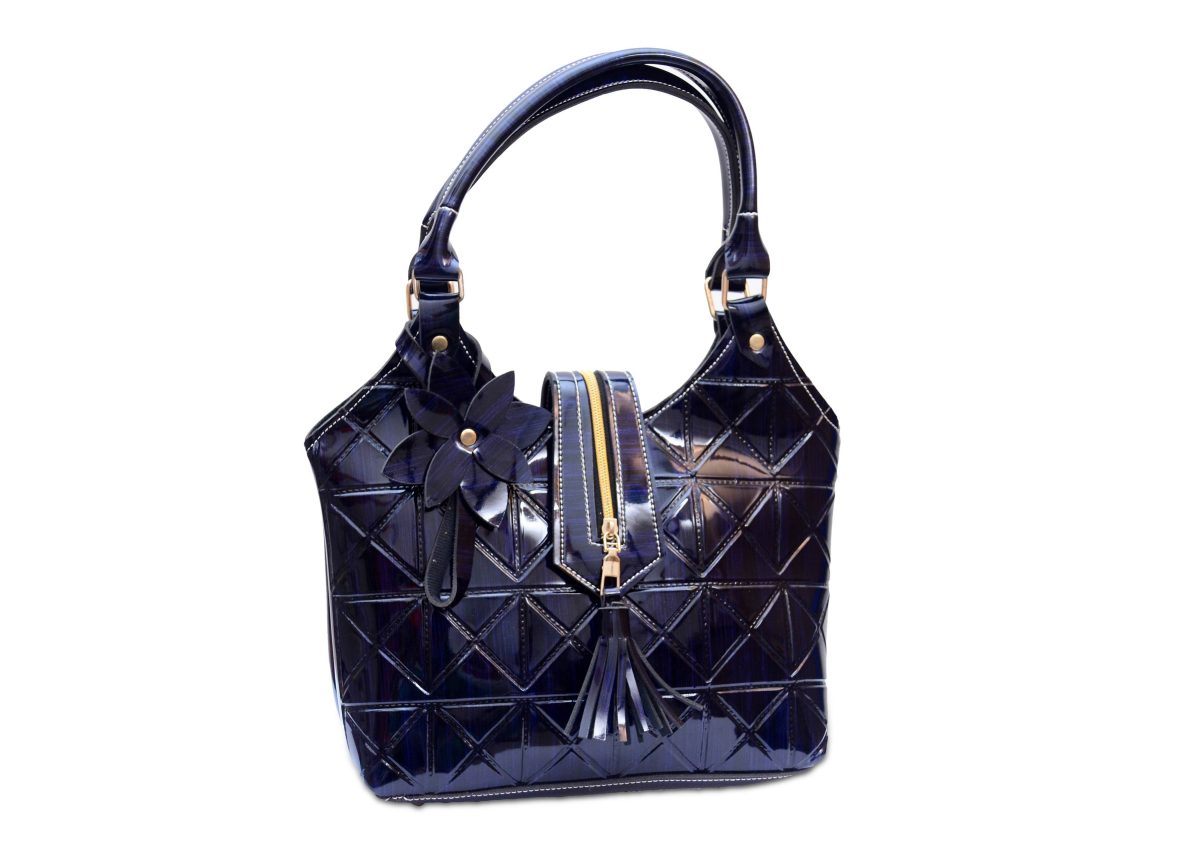 Shiny Black Hand bag