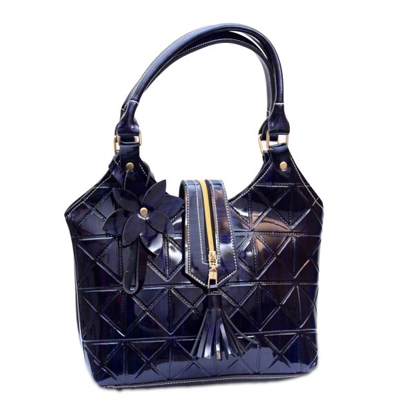 Shiny Black Hand bag